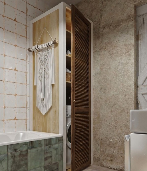 Как уместить все в дизайне ванной: туалет, стиральную машину, ванну или душ? Реальные планировки и 83 фото