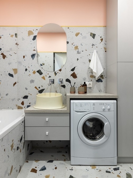 Как уместить все в дизайне ванной: туалет, стиральную машину, ванну или душ? Реальные планировки и 83 фото