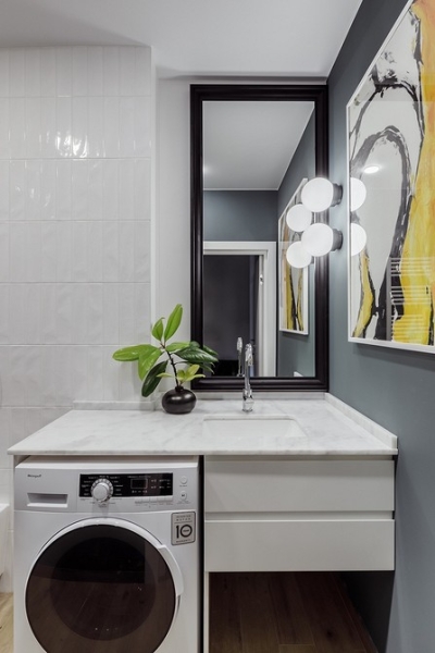 Как уместить все в дизайне ванной: туалет, стиральную машину, ванну или душ? Реальные планировки и 83 фото