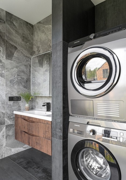 Как уместить все в дизайне ванной: туалет, стиральную машину, ванну или душ? Реальные планировки и 83 фото