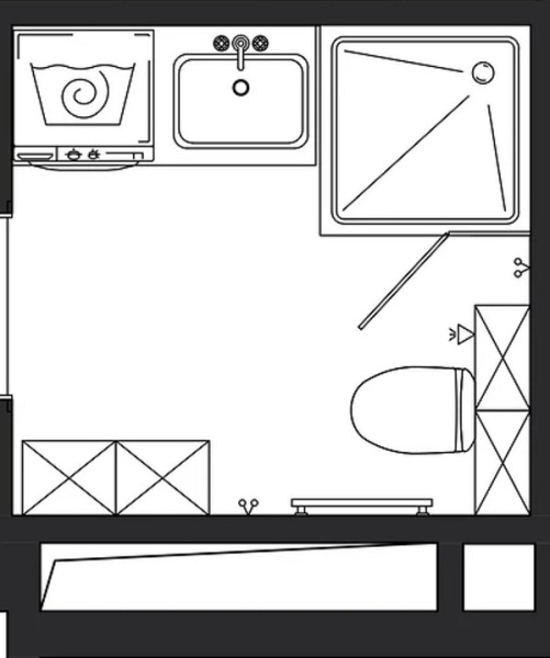 Как уместить все в дизайне ванной: туалет, стиральную машину, ванну или душ? Реальные планировки и 83 фото