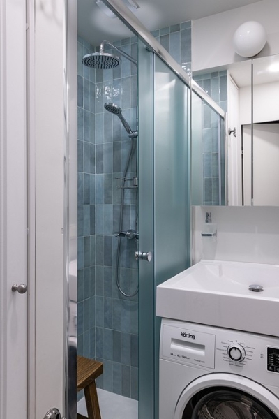 Как уместить все в дизайне ванной: туалет, стиральную машину, ванну или душ? Реальные планировки и 83 фото