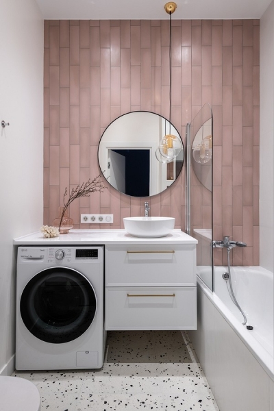 Как уместить все в дизайне ванной: туалет, стиральную машину, ванну или душ? Реальные планировки и 83 фото