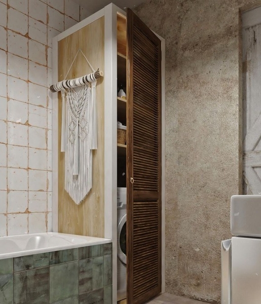 Как уместить все в дизайне ванной: туалет, стиральную машину, ванну или душ? Реальные планировки и 83 фото