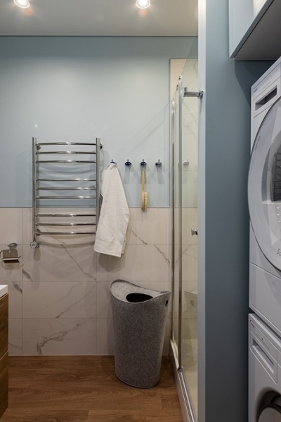 Как уместить все в дизайне ванной: туалет, стиральную машину, ванну или душ? Реальные планировки и 83 фото