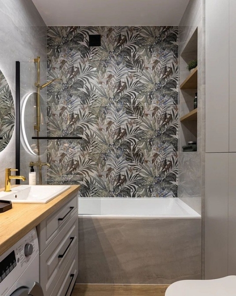 Как уместить все в дизайне ванной: туалет, стиральную машину, ванну или душ? Реальные планировки и 83 фото