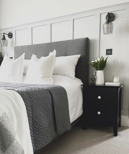 Серая спальня: советы по подбору палитры и 70 фото для вдохновения