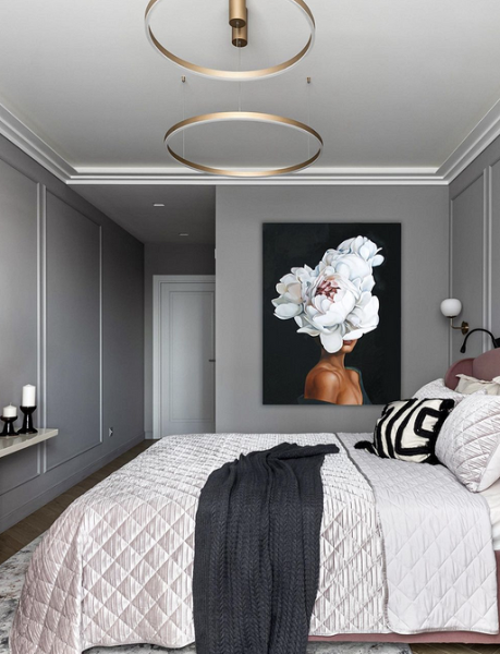 Серая спальня: советы по подбору палитры и 70 фото для вдохновения