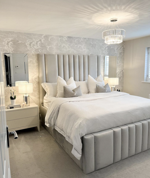 Серая спальня: советы по подбору палитры и 70 фото для вдохновения