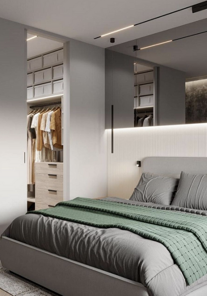 Серая спальня: советы по подбору палитры и 70 фото для вдохновения