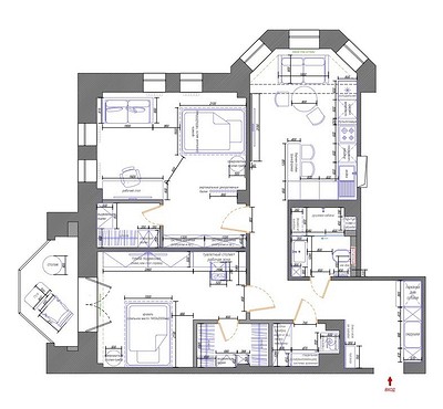 Серый и розовый: современная квартира в красивых оттенках для женщины и взрослого сына