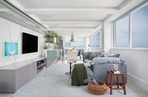 Светлый пентхаус с тремя этажами в Рио-де-Жанейро