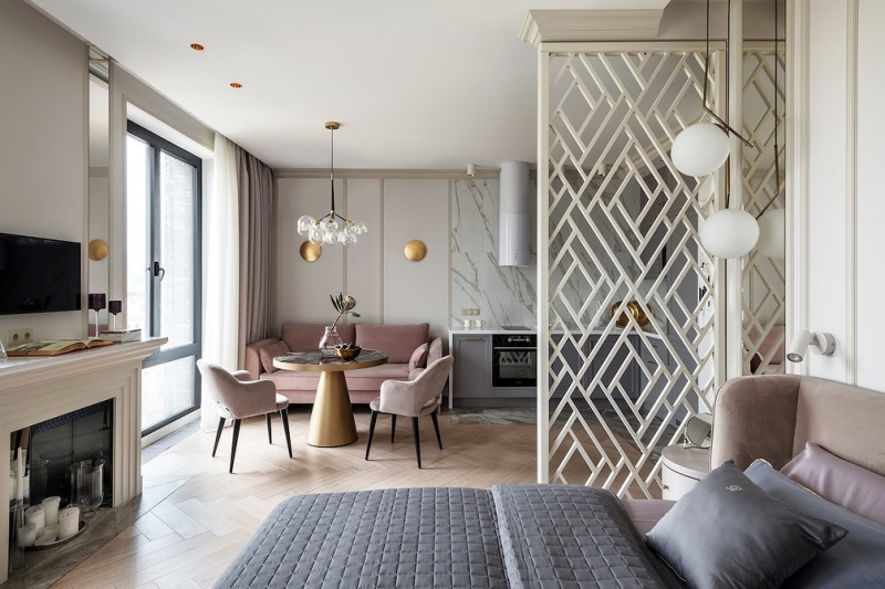 Женственная квартира 44 кв. м, в которой учли принципы васту-шастра 