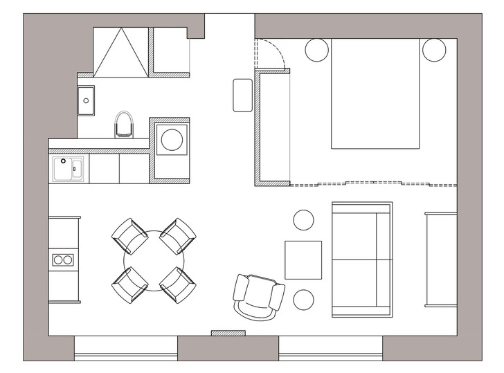 Ар-деко и современная классика: московская квартира 47 м²