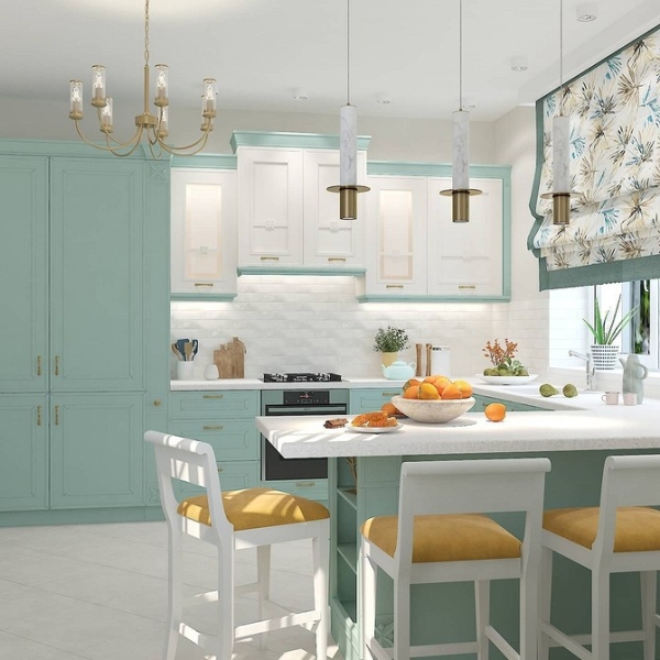 Бирюзовый интерьер: 9 лучших сочетаний с другими цветами и 115 фотопримеров