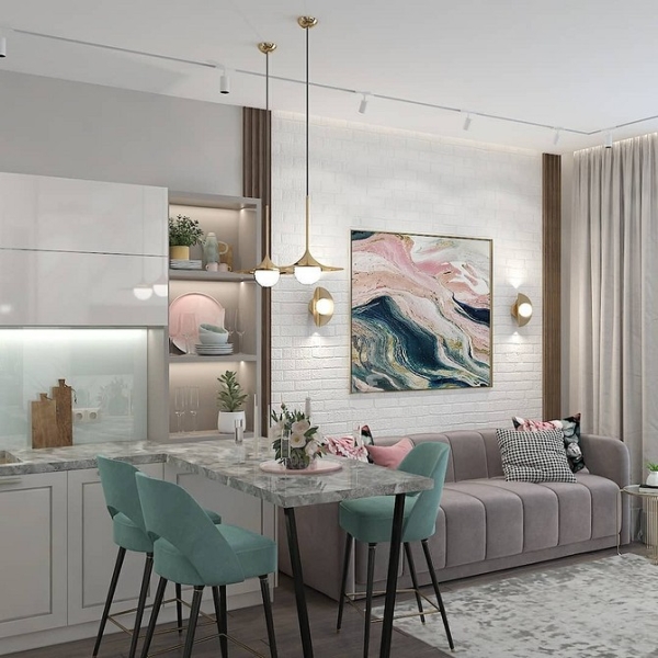 Бирюзовый интерьер: 9 лучших сочетаний с другими цветами и 115 фотопримеров