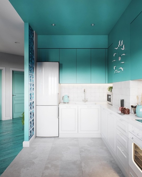 Бирюзовый интерьер: 9 лучших сочетаний с другими цветами и 115 фотопримеров