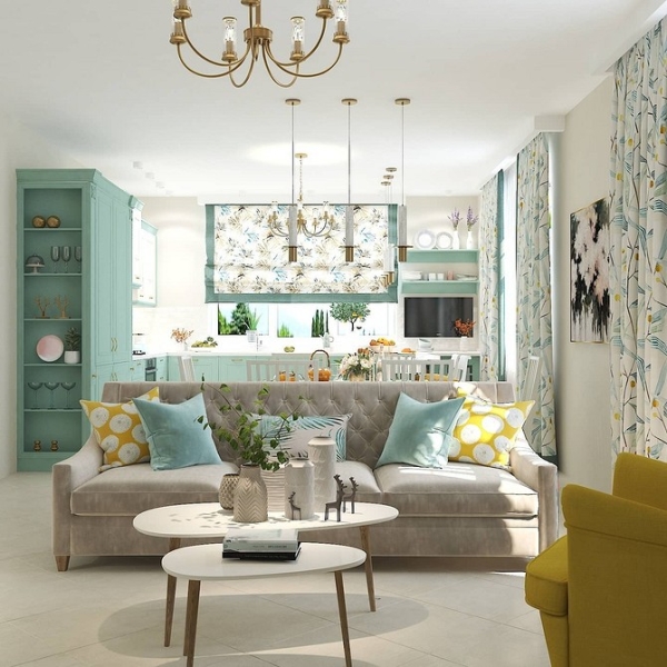 Бирюзовый интерьер: 9 лучших сочетаний с другими цветами и 115 фотопримеров