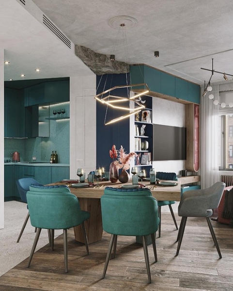 Бирюзовый интерьер: 9 лучших сочетаний с другими цветами и 115 фотопримеров