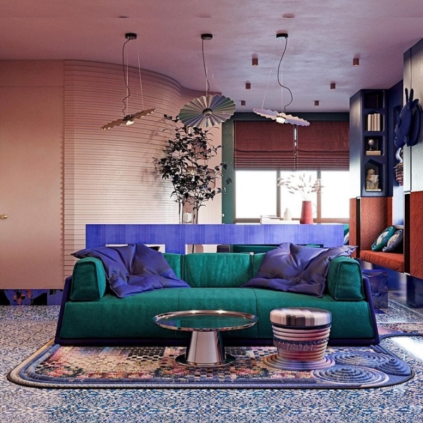 Фиолетовый в интерьере: 6 лучших сочетаний с другими цветами и 80 фотопримеров