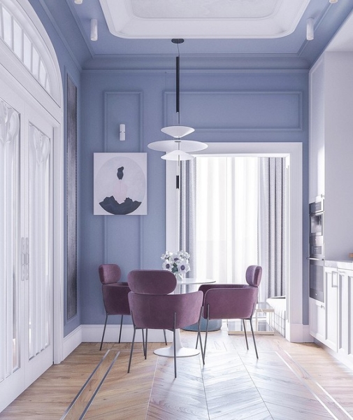 Фиолетовый в интерьере: 6 лучших сочетаний с другими цветами и 80 фотопримеров