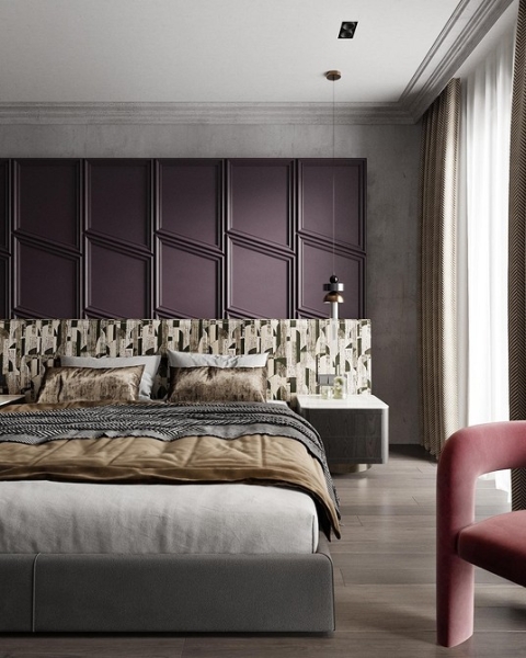 Фиолетовый в интерьере: 6 лучших сочетаний с другими цветами и 80 фотопримеров