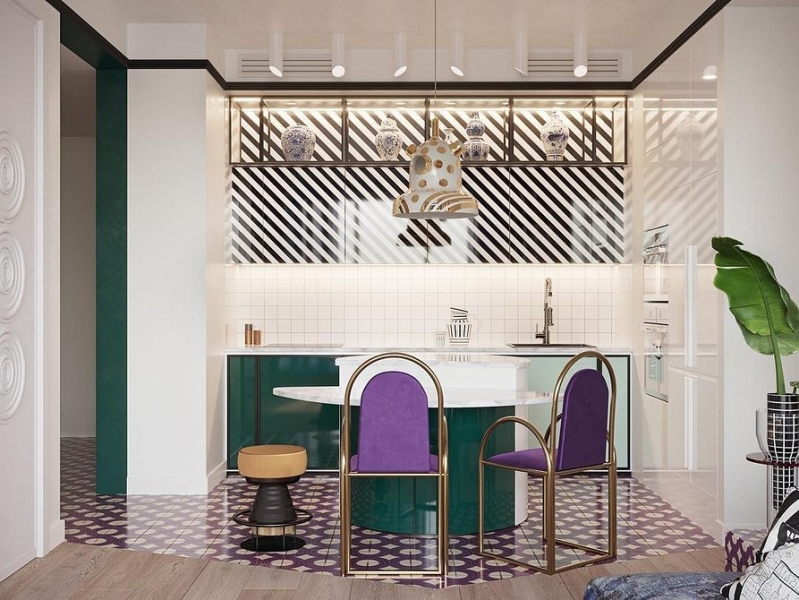 Фиолетовый в интерьере: 6 лучших сочетаний с другими цветами и 80 фотопримеров