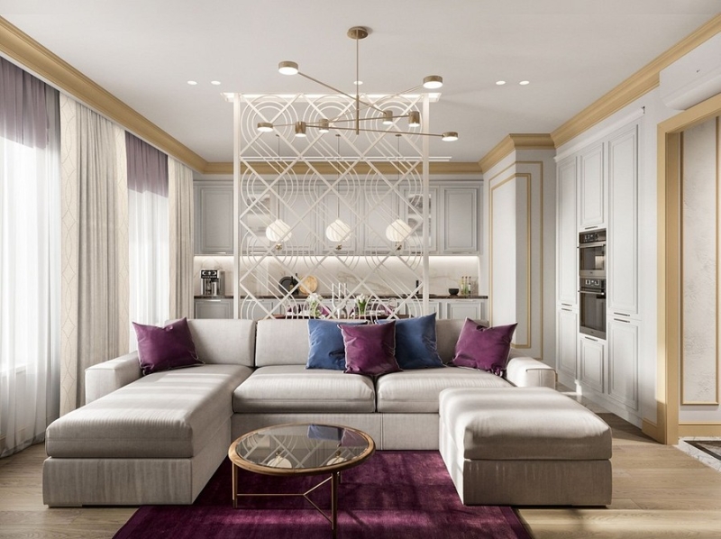 Фиолетовый в интерьере: 6 лучших сочетаний с другими цветами и 80 фотопримеров