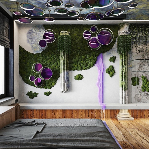 Фиолетовый в интерьере: 6 лучших сочетаний с другими цветами и 80 фотопримеров