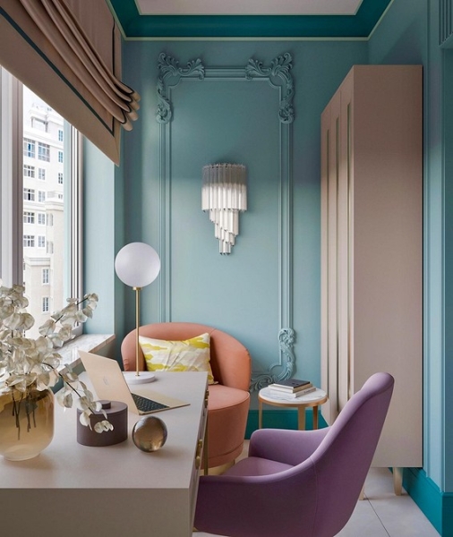 Фиолетовый в интерьере: 6 лучших сочетаний с другими цветами и 80 фотопримеров