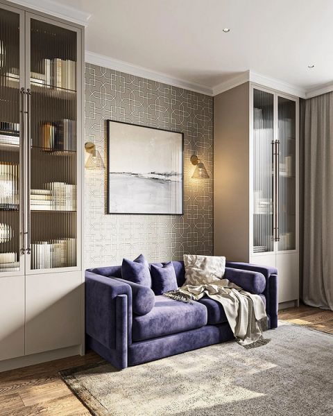 Фиолетовый в интерьере: 6 лучших сочетаний с другими цветами и 80 фотопримеров