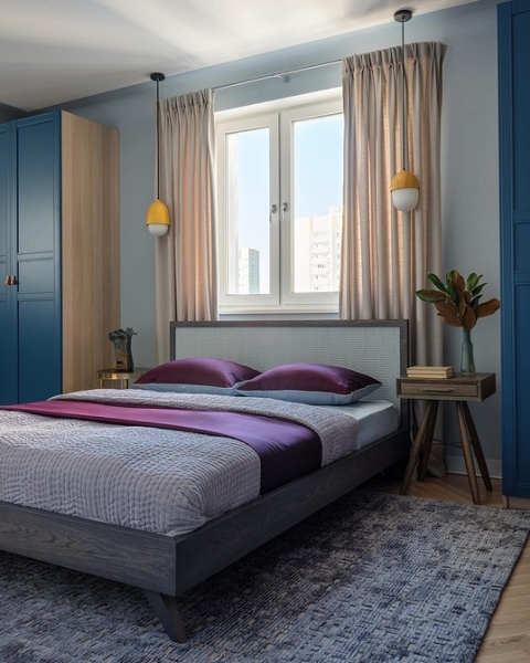 Фиолетовый в интерьере: 6 лучших сочетаний с другими цветами и 80 фотопримеров