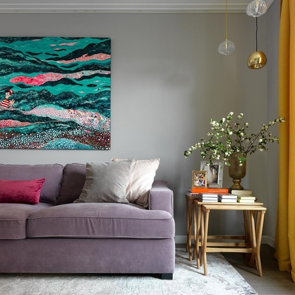 Фиолетовый в интерьере: 6 лучших сочетаний с другими цветами и 80 фотопримеров