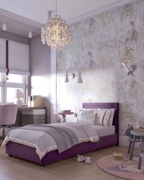 Фиолетовый в интерьере: 6 лучших сочетаний с другими цветами и 80 фотопримеров