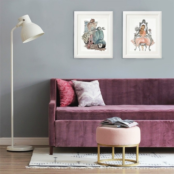 Фиолетовый в интерьере: 6 лучших сочетаний с другими цветами и 80 фотопримеров