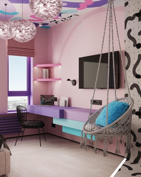 Фиолетовый в интерьере: 6 лучших сочетаний с другими цветами и 80 фотопримеров