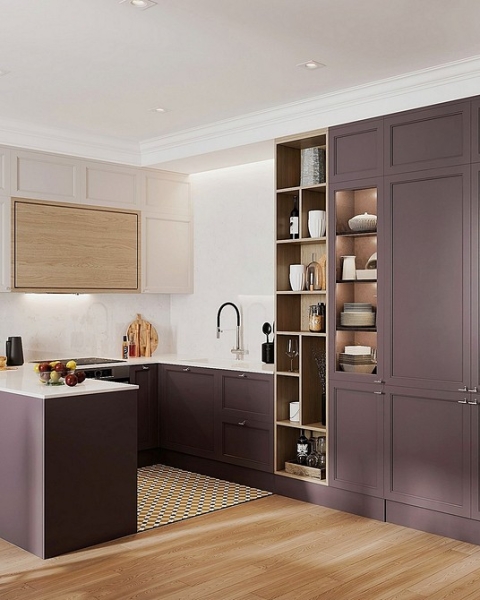 Фиолетовый в интерьере: 6 лучших сочетаний с другими цветами и 80 фотопримеров