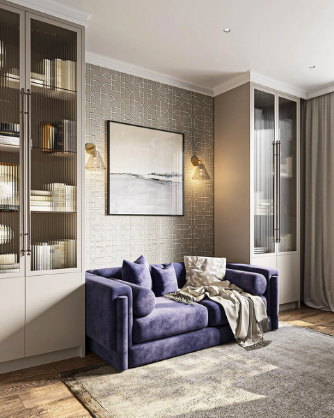 Фиолетовый в интерьере: 6 лучших сочетаний с другими цветами и 80 фотопримеров