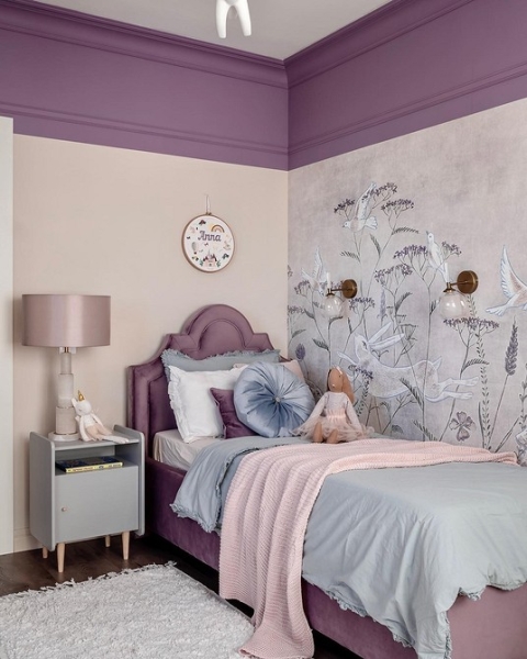 Фиолетовый в интерьере: 6 лучших сочетаний с другими цветами и 80 фотопримеров