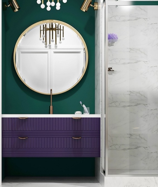 Фиолетовый в интерьере: 6 лучших сочетаний с другими цветами и 80 фотопримеров