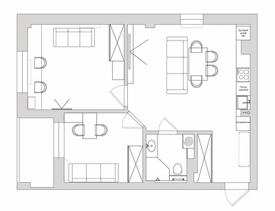 Как дизайнер превратила квартиру в двухуровневый лофт с элементами минимализма