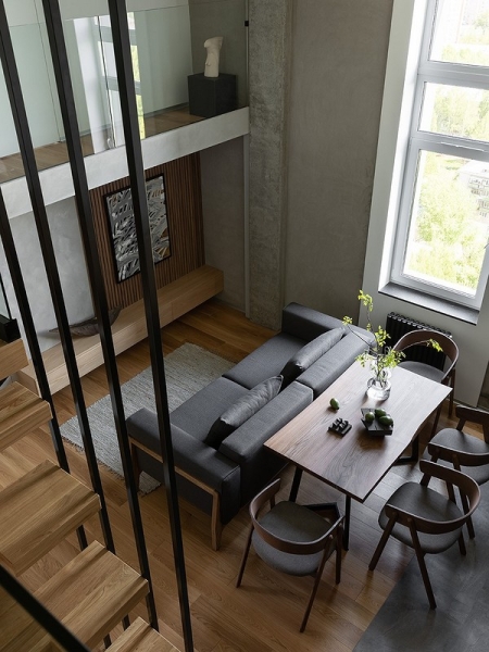 Как дизайнер превратила квартиру в двухуровневый лофт с элементами минимализма