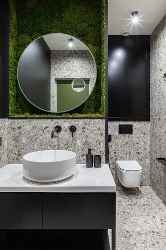 Монохромная квартира 45 м² с элементами лофта в Москве