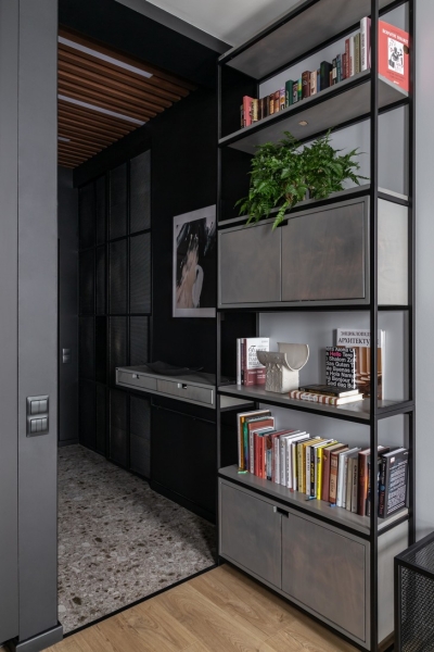 Монохромная квартира 45 м² с элементами лофта в Москве