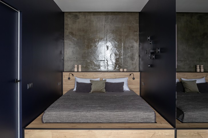 Монохромная квартира 45 м² с элементами лофта в Москве