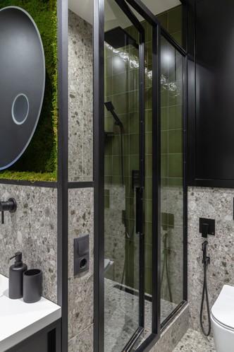 Монохромная квартира 45 м² с элементами лофта в Москве