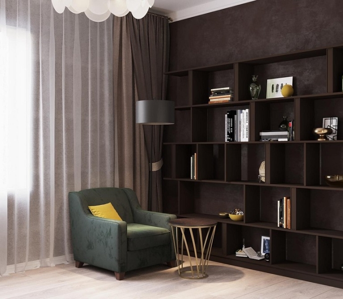 Шторы коричневого цвета: советы по выбору и 70 фото в интерьере