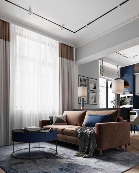 Шторы коричневого цвета: советы по выбору и 70 фото в интерьере