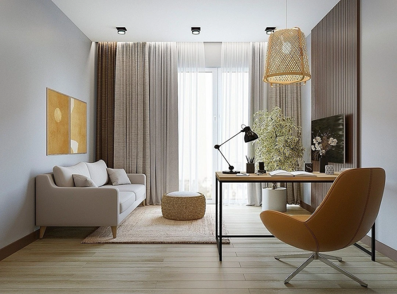 Шторы коричневого цвета: советы по выбору и 70 фото в интерьере