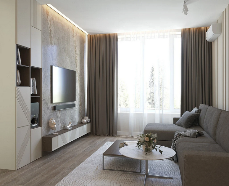 Шторы коричневого цвета: советы по выбору и 70 фото в интерьере